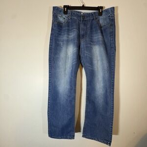 VTG United Denim‎ of America Jeans Men's 38x30 Med Wash Stretch Straight EUC